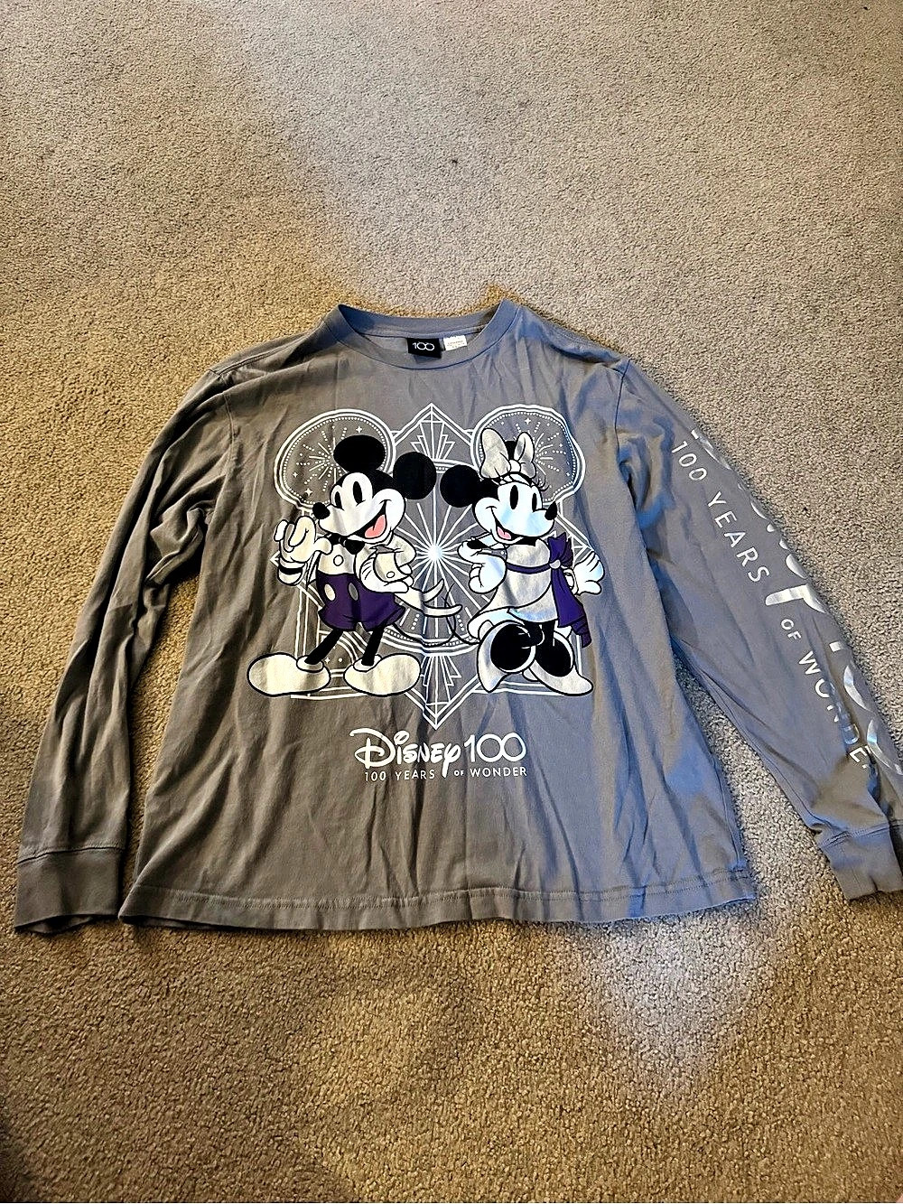 Disney 100 Years of Wonder Mickey and Minnie Long Sleeve T-Shirt Mickey and Minn